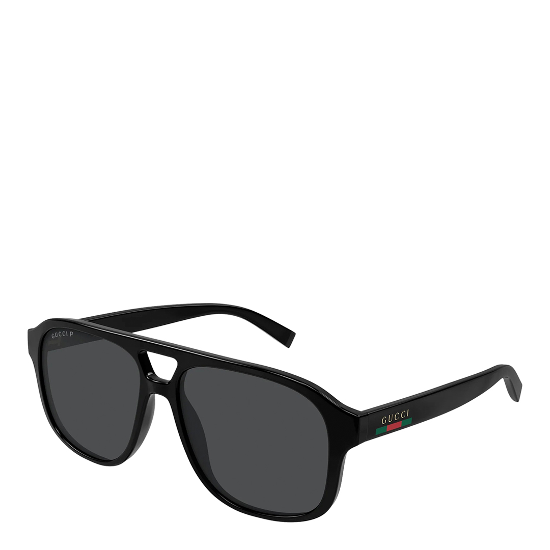 Gucci Men's   Black/Grey Sunglasses 55mm in Size 16, BrandAlley