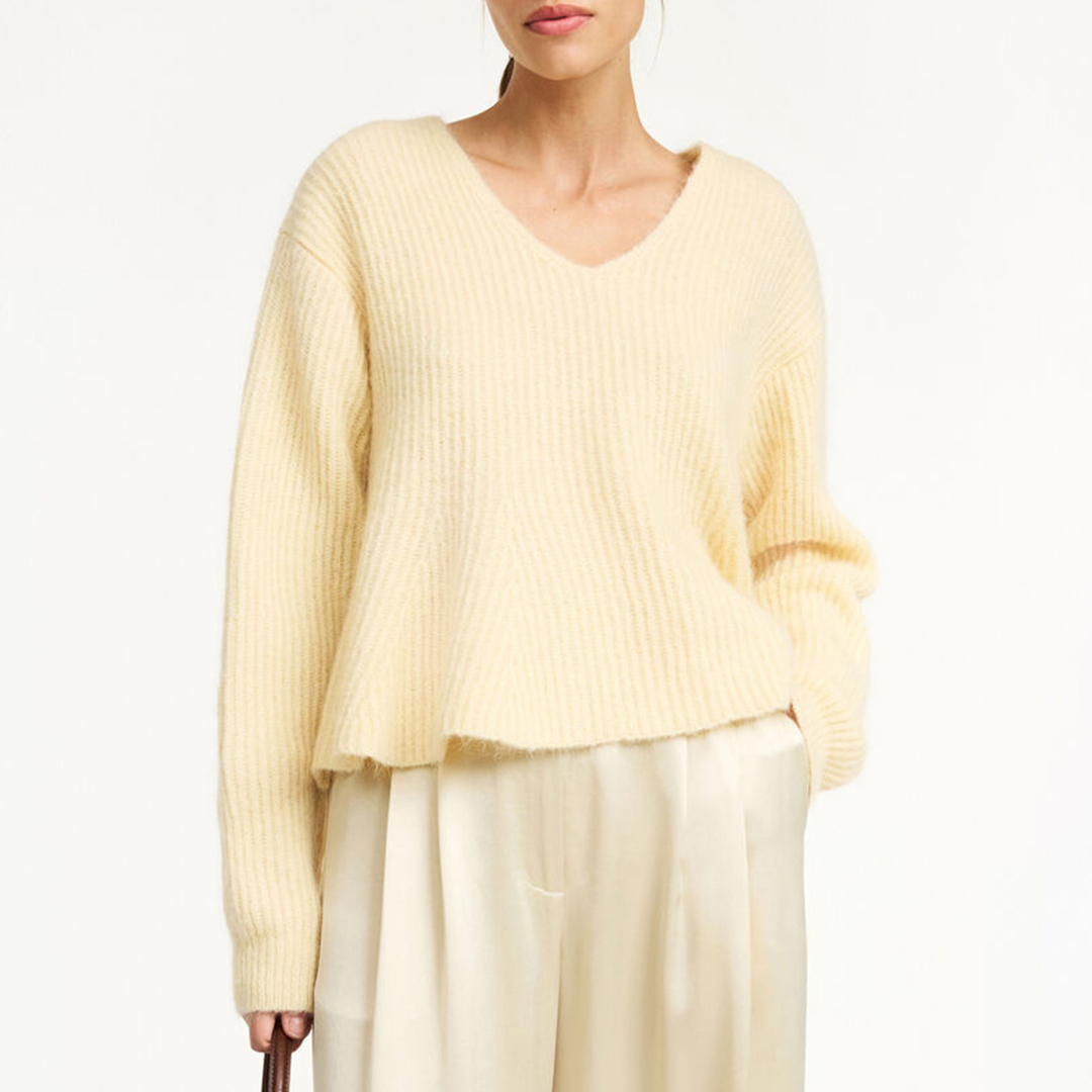 By Malene Birger Women's    Cream Wool Blend Cova Jumper in Size S, BrandAlley