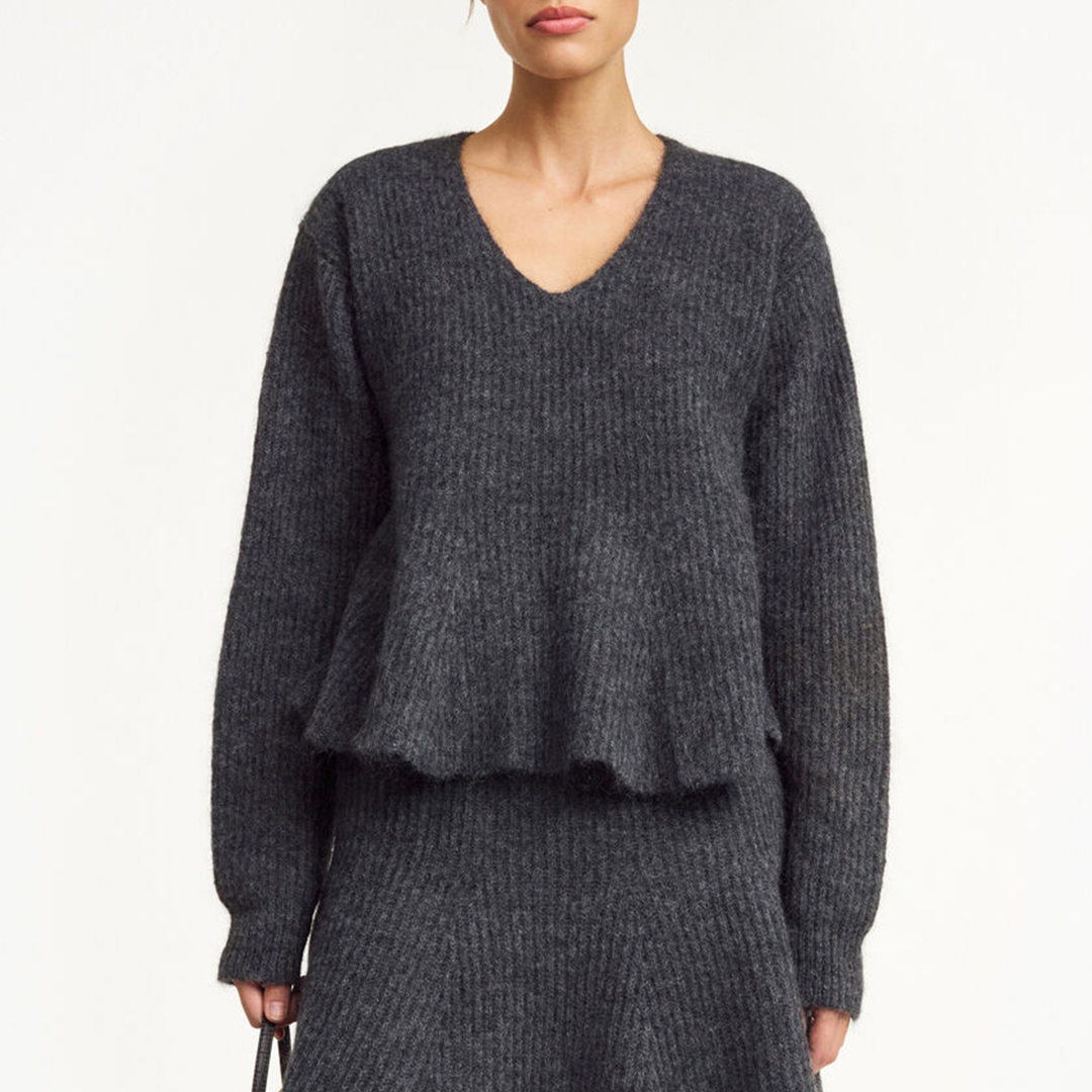 By Malene Birger Women's   Grey Wool Blend Cova Jumper in Size S, BrandAlley
