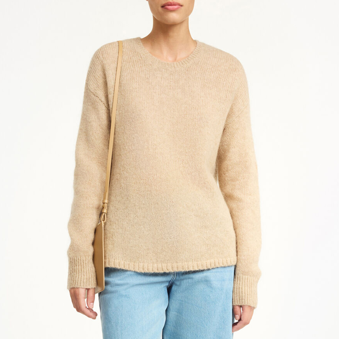 By Malene Birger Women's   Beige Briella Wool Blend Jumper in Size S, BrandAlley