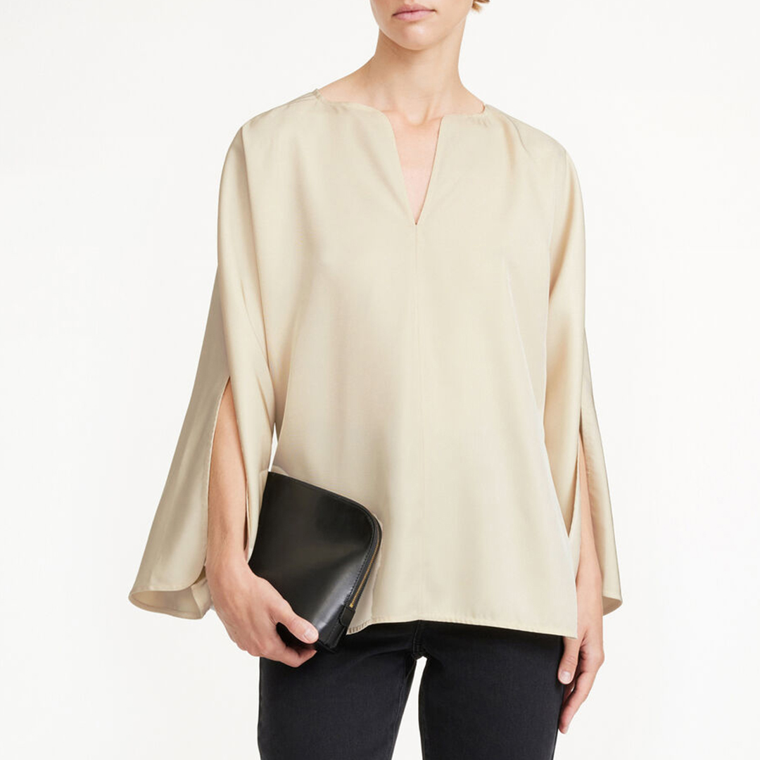 By Malene Birger Women's  Cream Calias Blouse in Size 6, BrandAlley