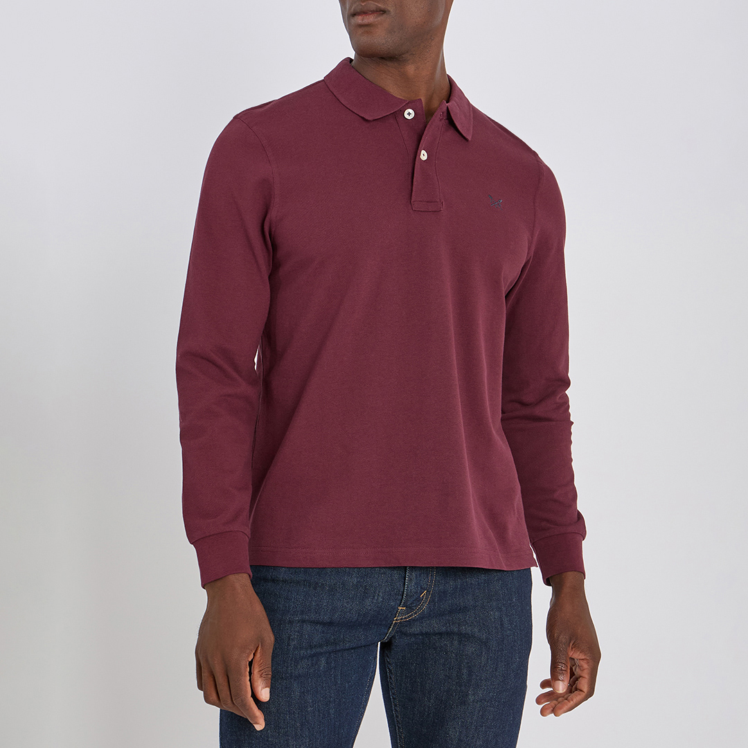 Red Pique Polo Jumper