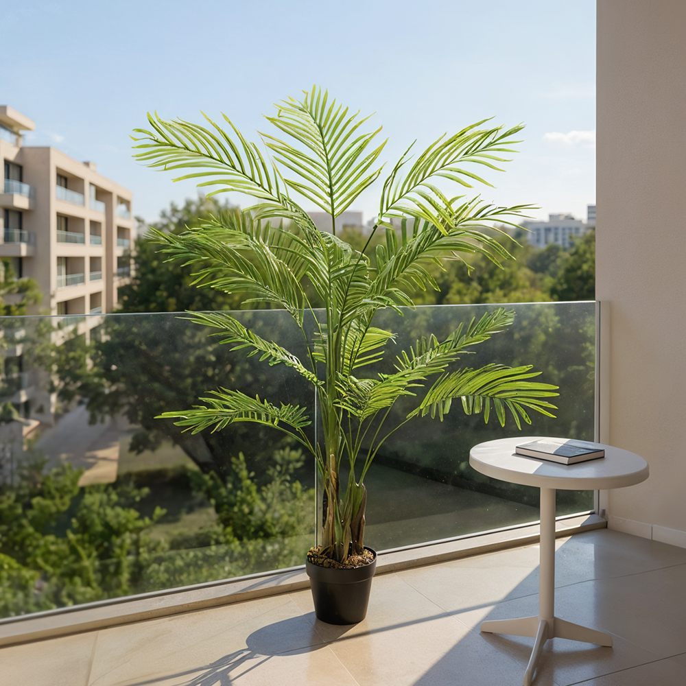 Living and Home   130cm Artificial Bamboo Palm Tree Plant in Pot in Size Large, BrandAlley