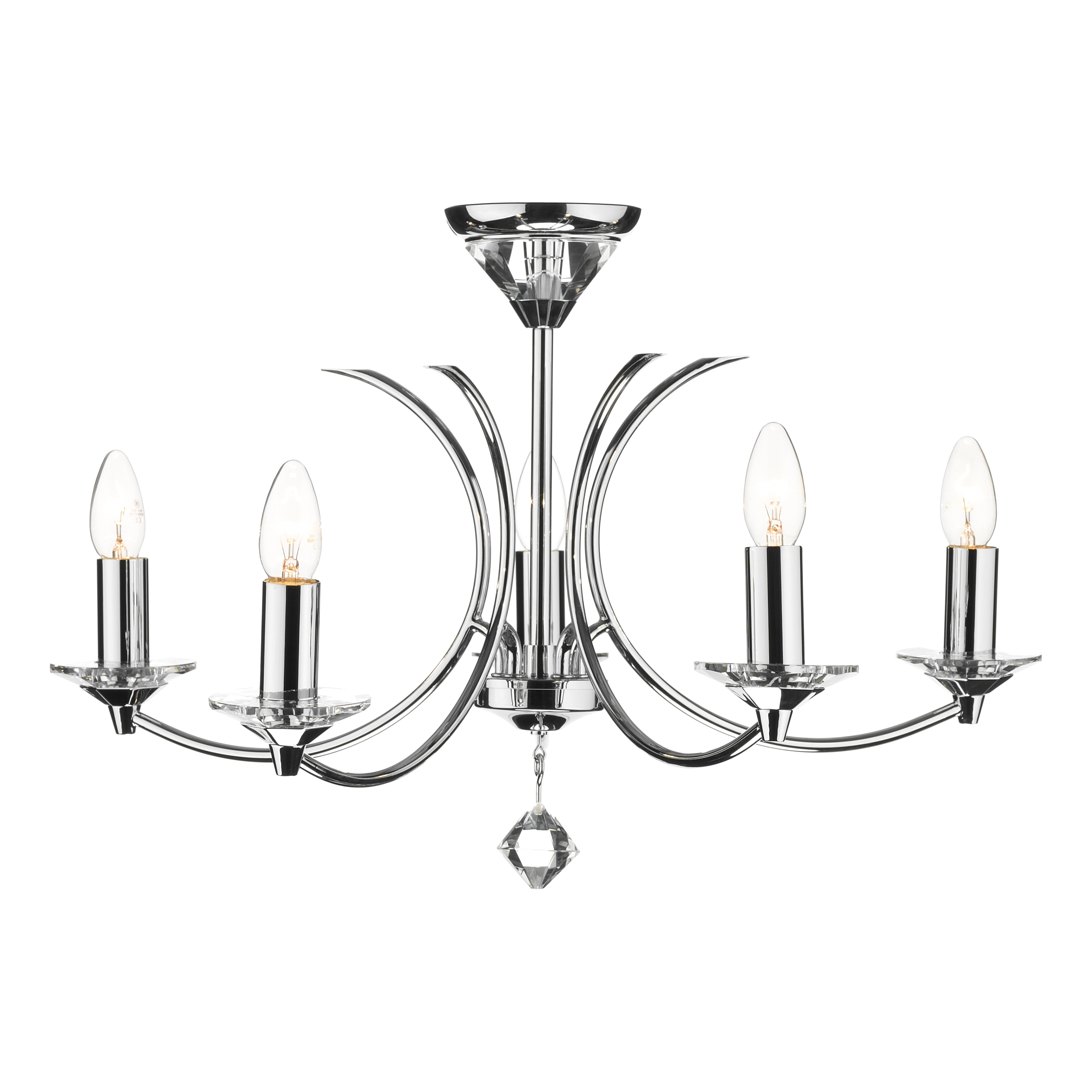 The Lighting Studio   Medusa 5 Light Dual Mount Pendant K9 Crystal Polished Chrome in Size 5, BrandAlley
