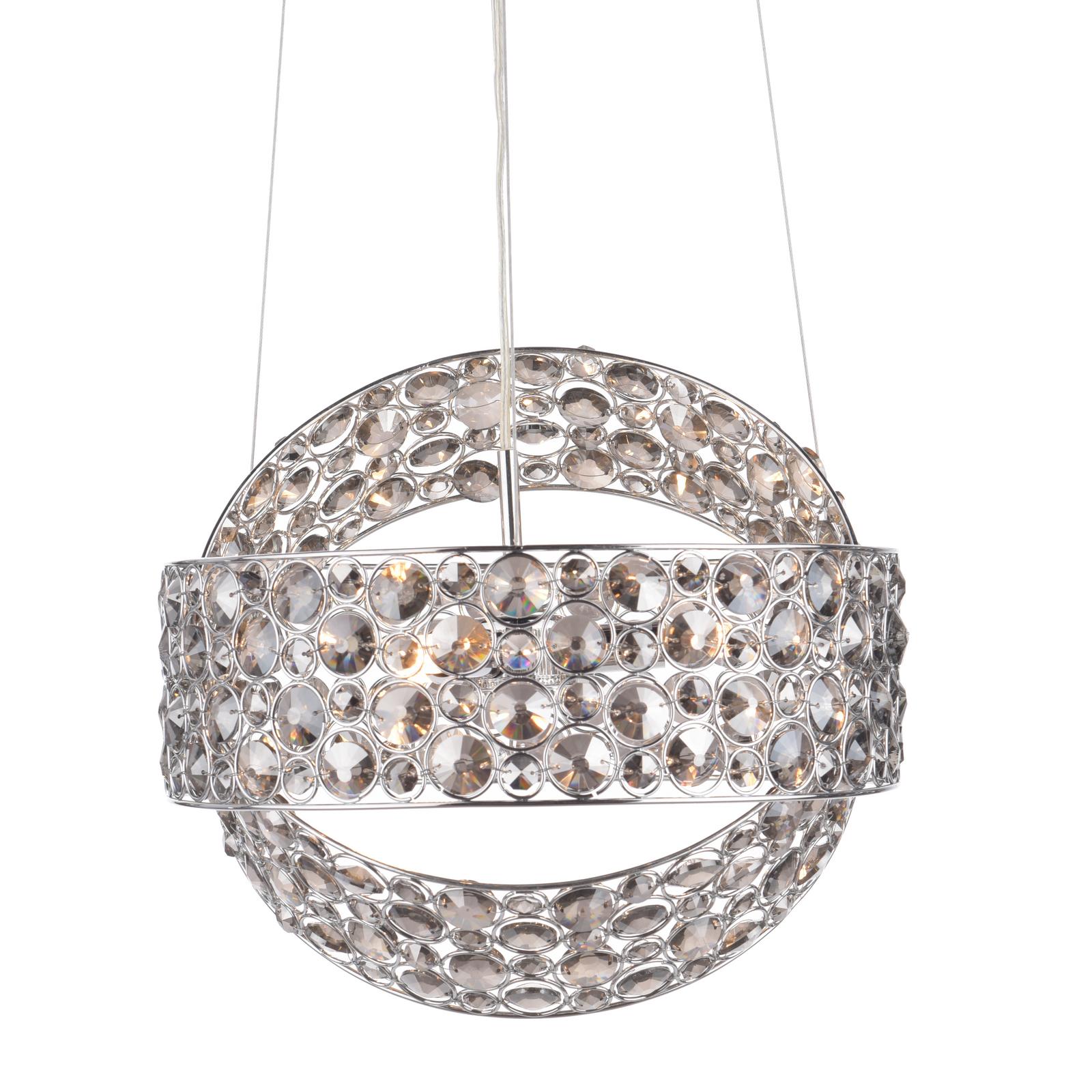 The Lighting Studio   Sewanee 3 Light Pendant Smoked Crystal Polished Chrome in Size 3, BrandAlley