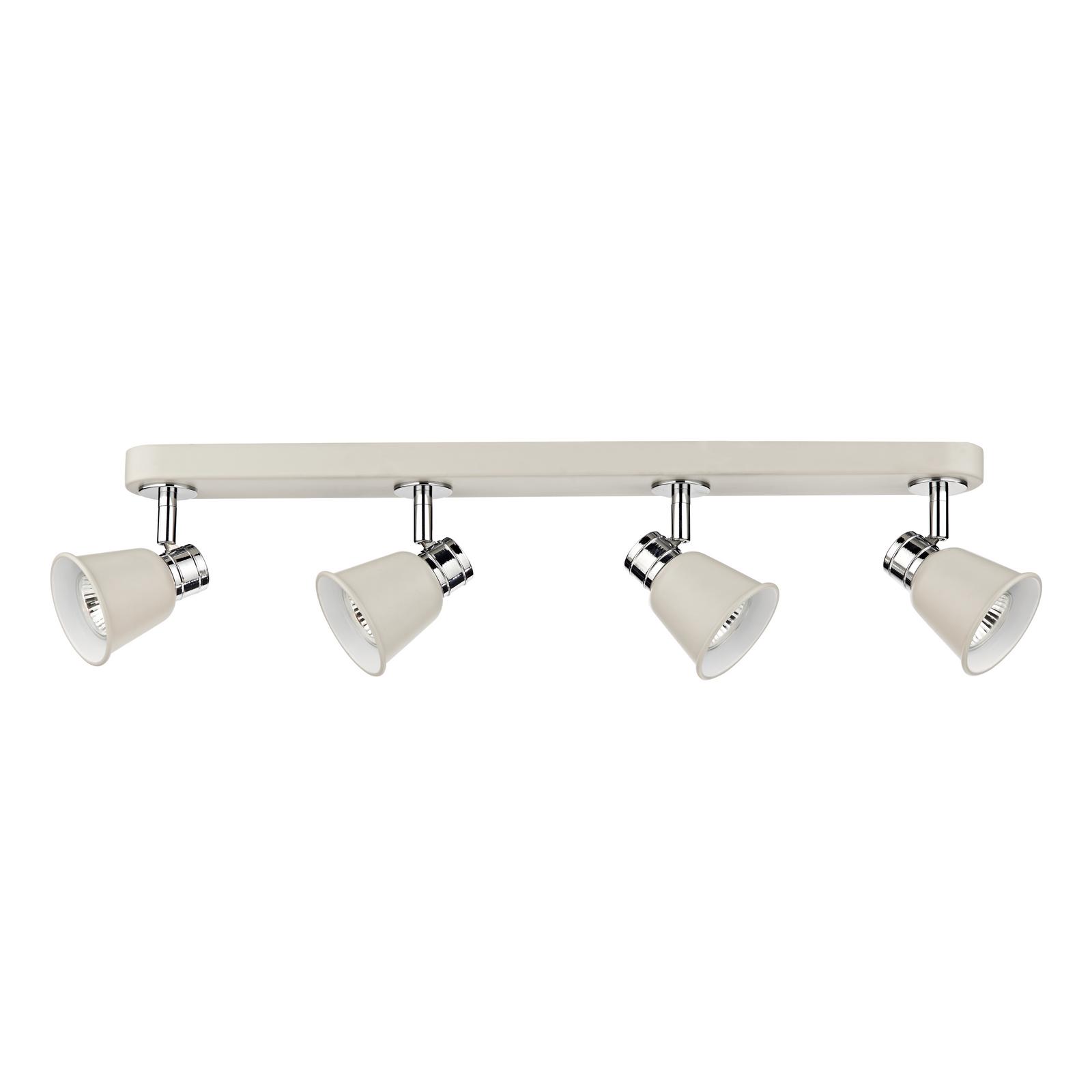 The Lighting Studio   Fry 4 Light Bar Spotlight Cream Polished Chrome in Size Large, BrandAlley