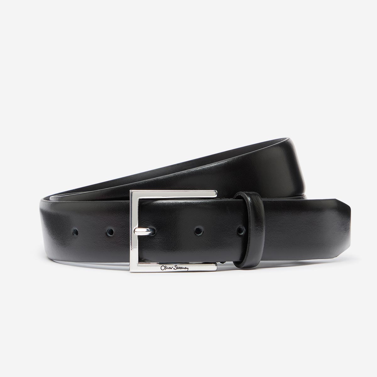 Oliver Sweeney Men's  Black Teramo Calf Leather Belt in Size XL, BrandAlley