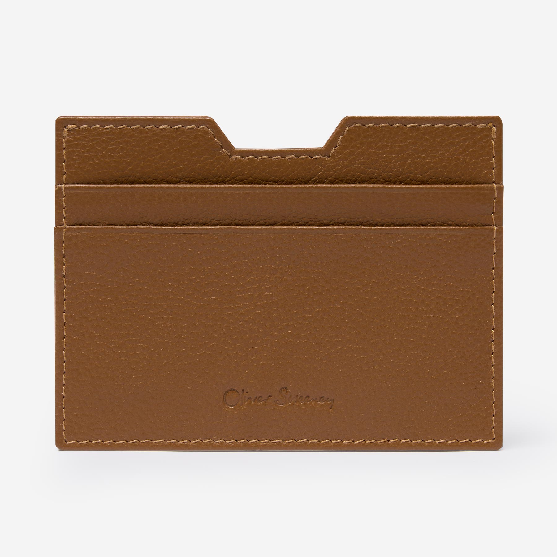Oliver Sweeney Men's  Ihen Tan Romsey Calf Leather Cardholder in Size 10, BrandAlley