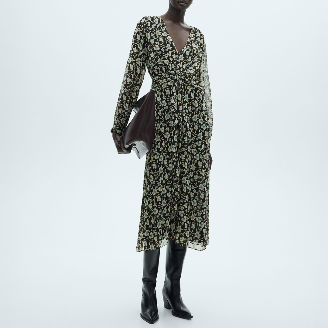 Stunning Black Floral Chiffon Dress Review: Perfect for Any Occasion