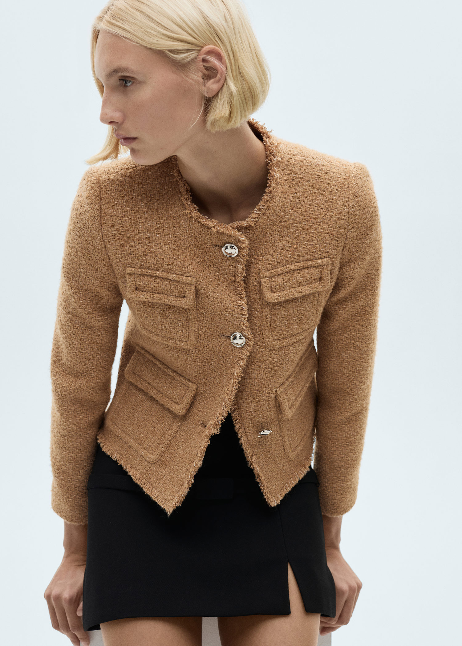Camel Wintour Cropped Jacket