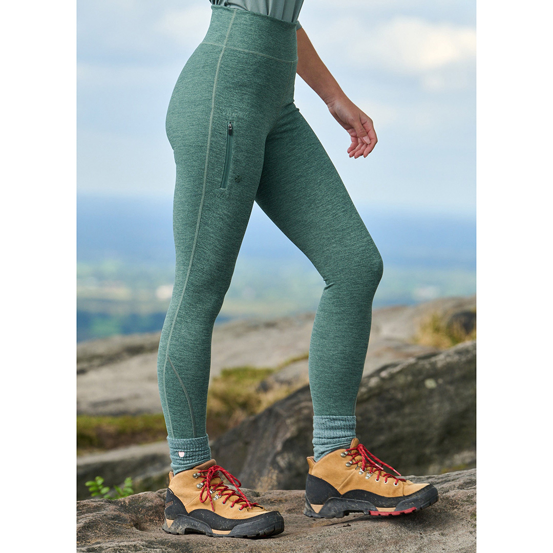 Green Thermal Outdoor Seamless Full Length Leggings
