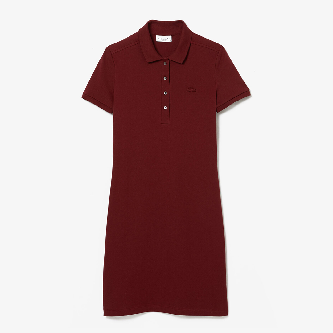 Lacoste Women's   Red Burgundy Polo Style Dress in Size 8, BrandAlley