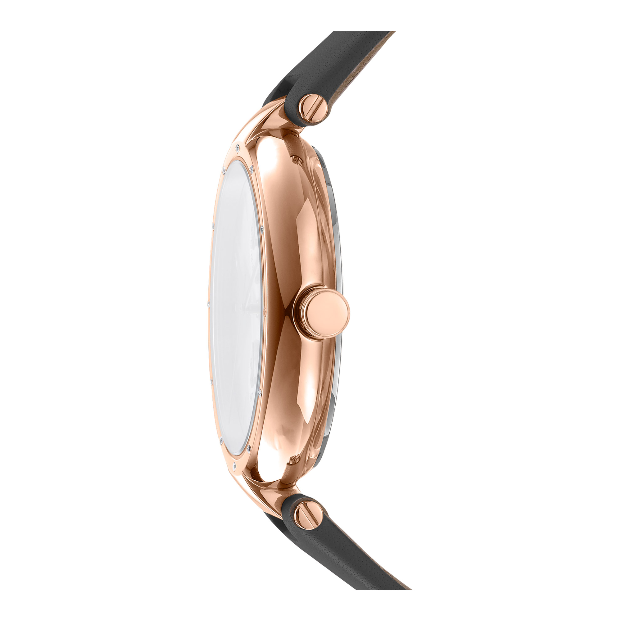 DKNY Women's  NY8551 Rose Gold Leather Watch Wo - Black Watches , BrandAlley