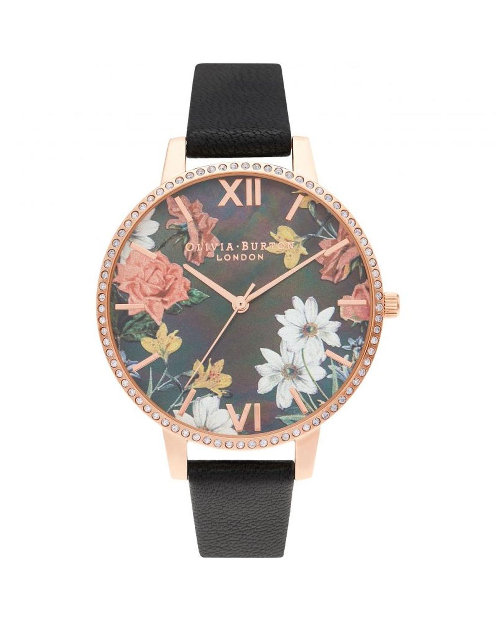 Olivia Burton Women's   Black Floral Watch Ob0b16bf31ac Wo - Watches , BrandAlley