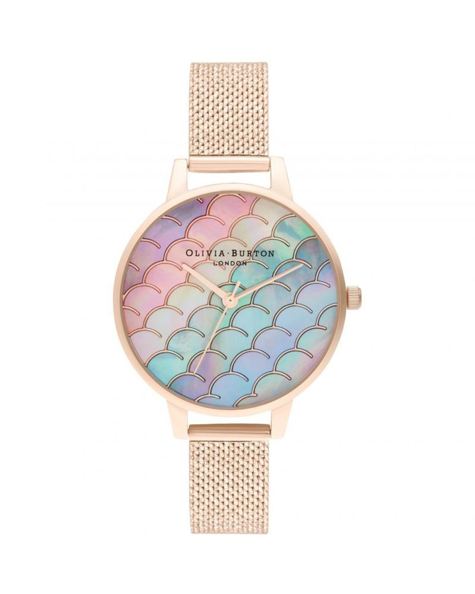 Olivia Burton Women's  Mermaid Watch Rose Gold Mesh Wo -  Watches , BrandAlley