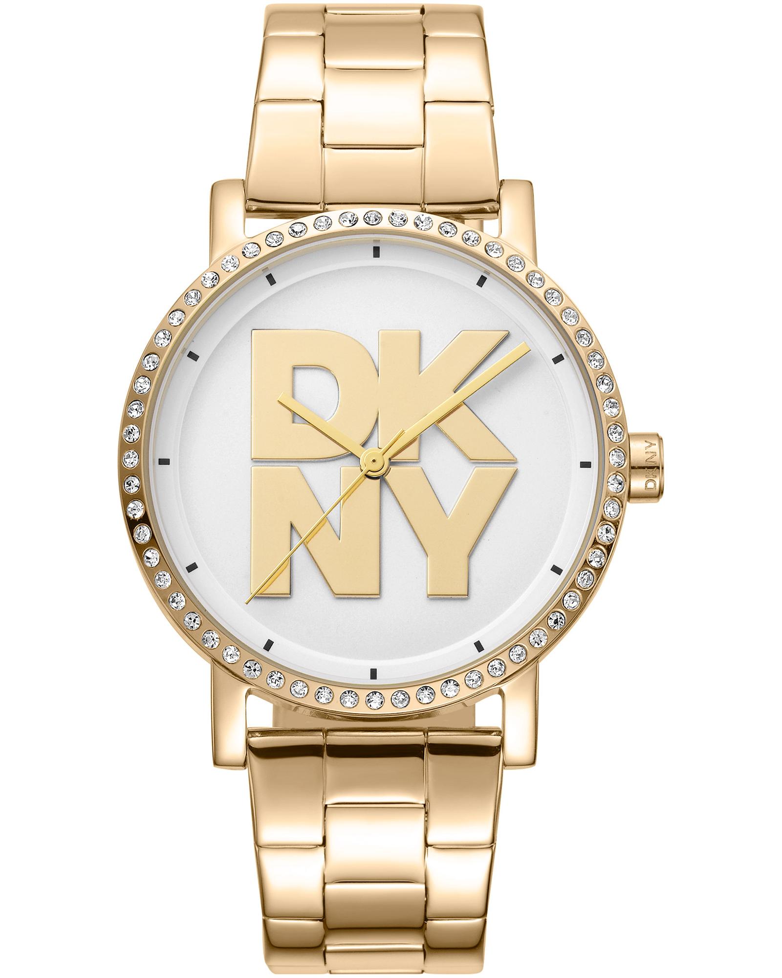 DKNY Women's  NY2926 CrystalEmbellished Watch Wo - Yellow Watches in Size 30m, BrandAlley