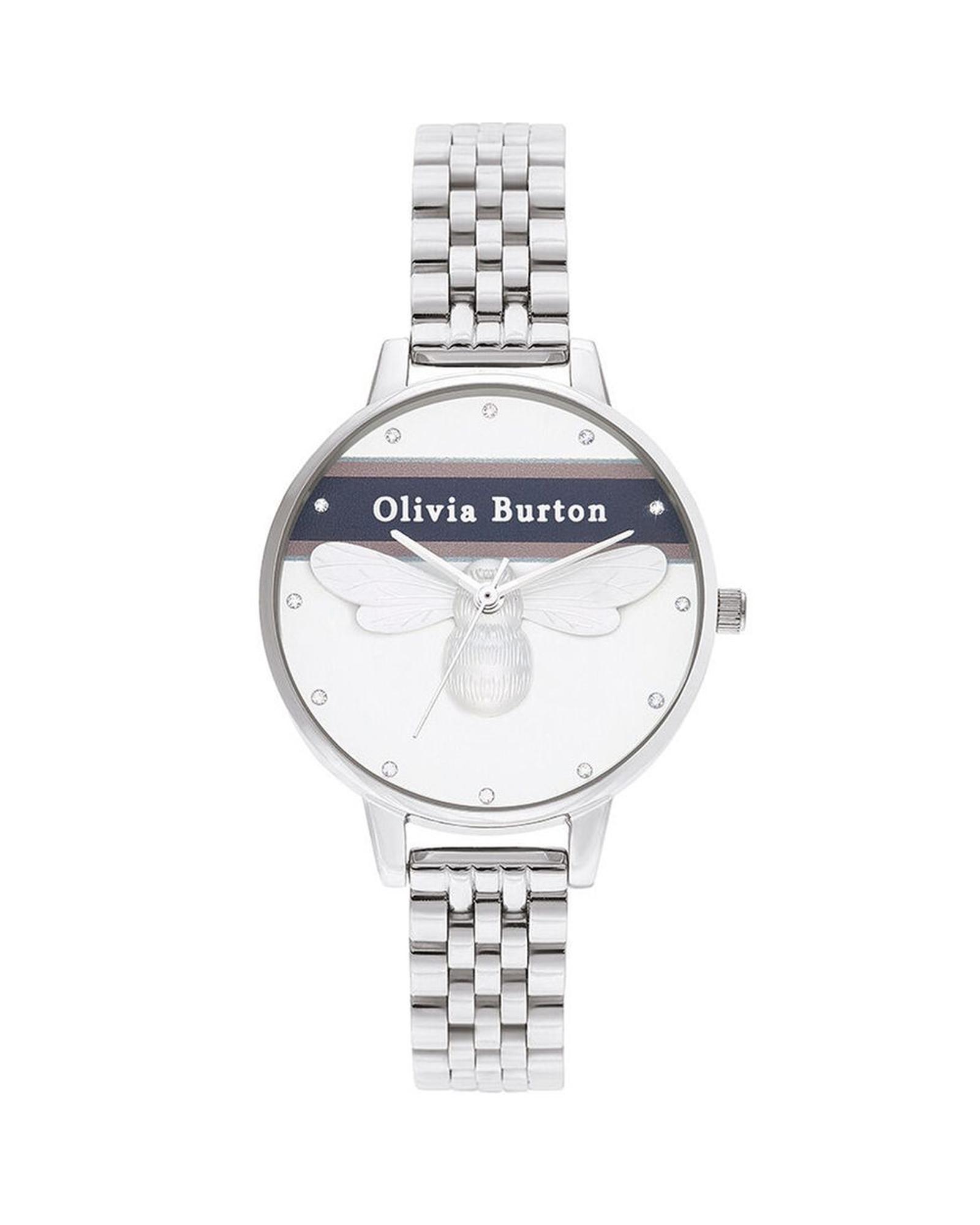 Olivia Burton Women's   Silver Bee Watch Stainless Steel Band Wo Watches , BrandAlley