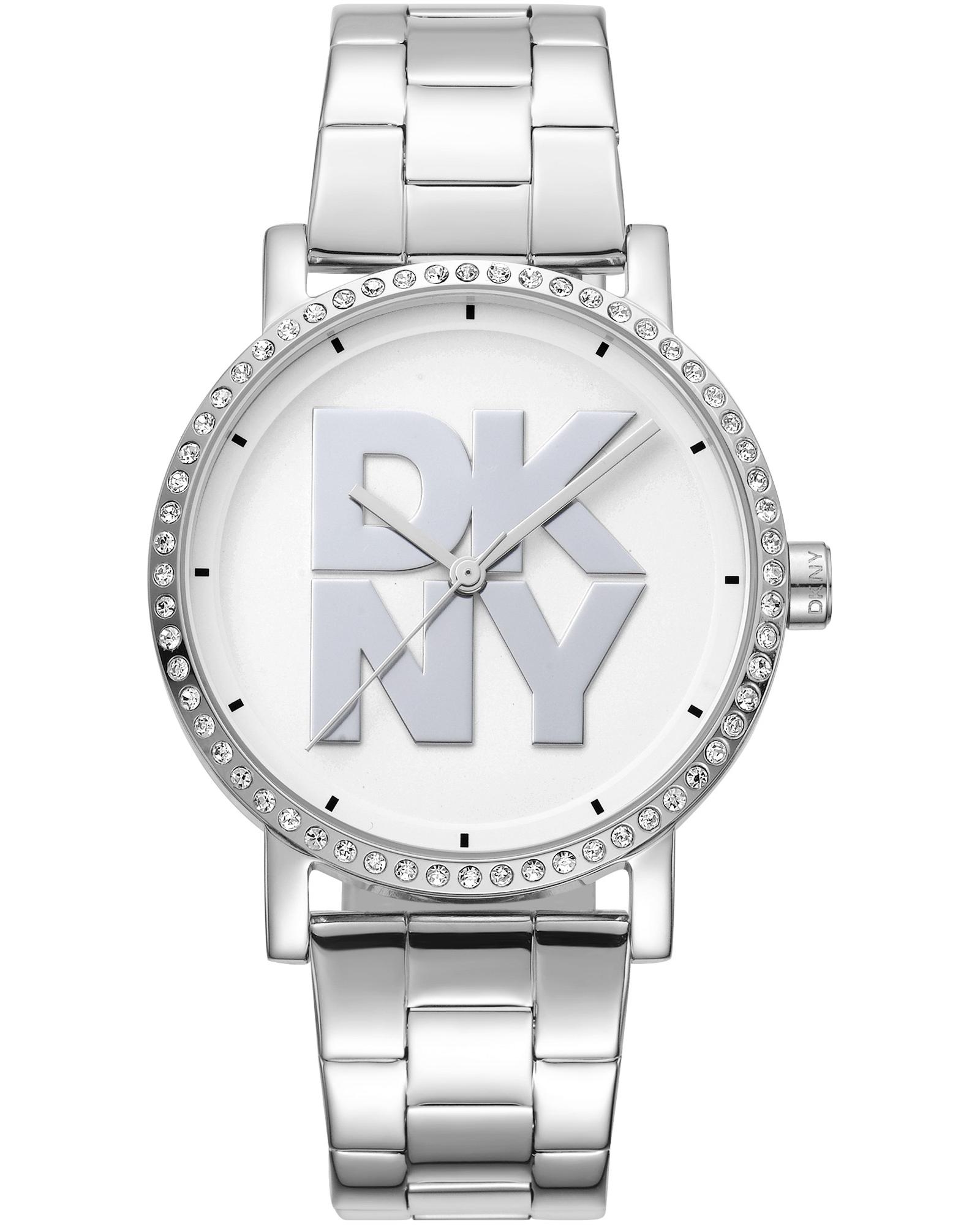 DKNY Women's   Grey Stainless Steel Quartz Analog Watch With Steel Strap Wo , BrandAlley