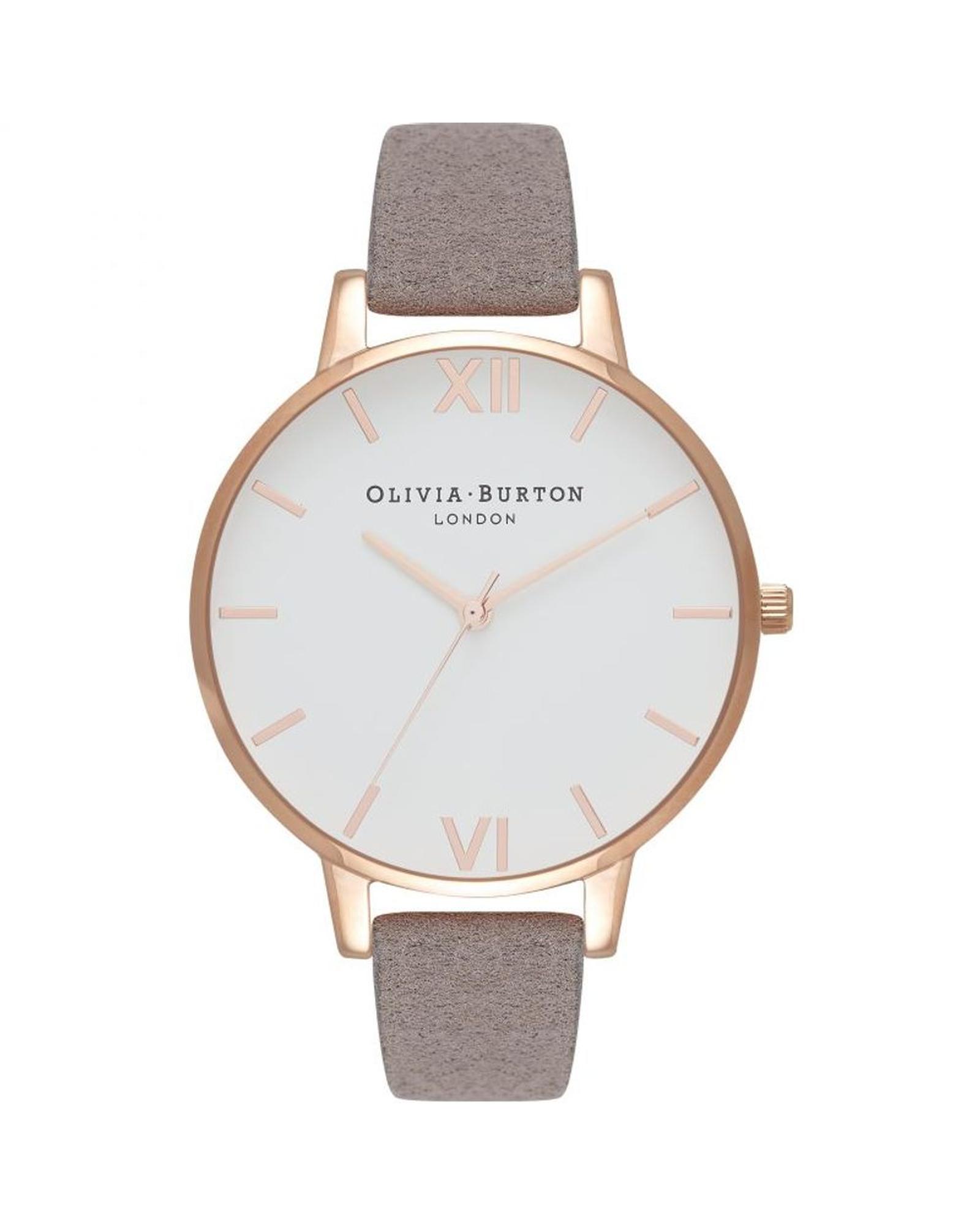 Olivia Burton Women's  30mm Midi Dial Watch Grey Suede Wo - Gray Watches , BrandAlley