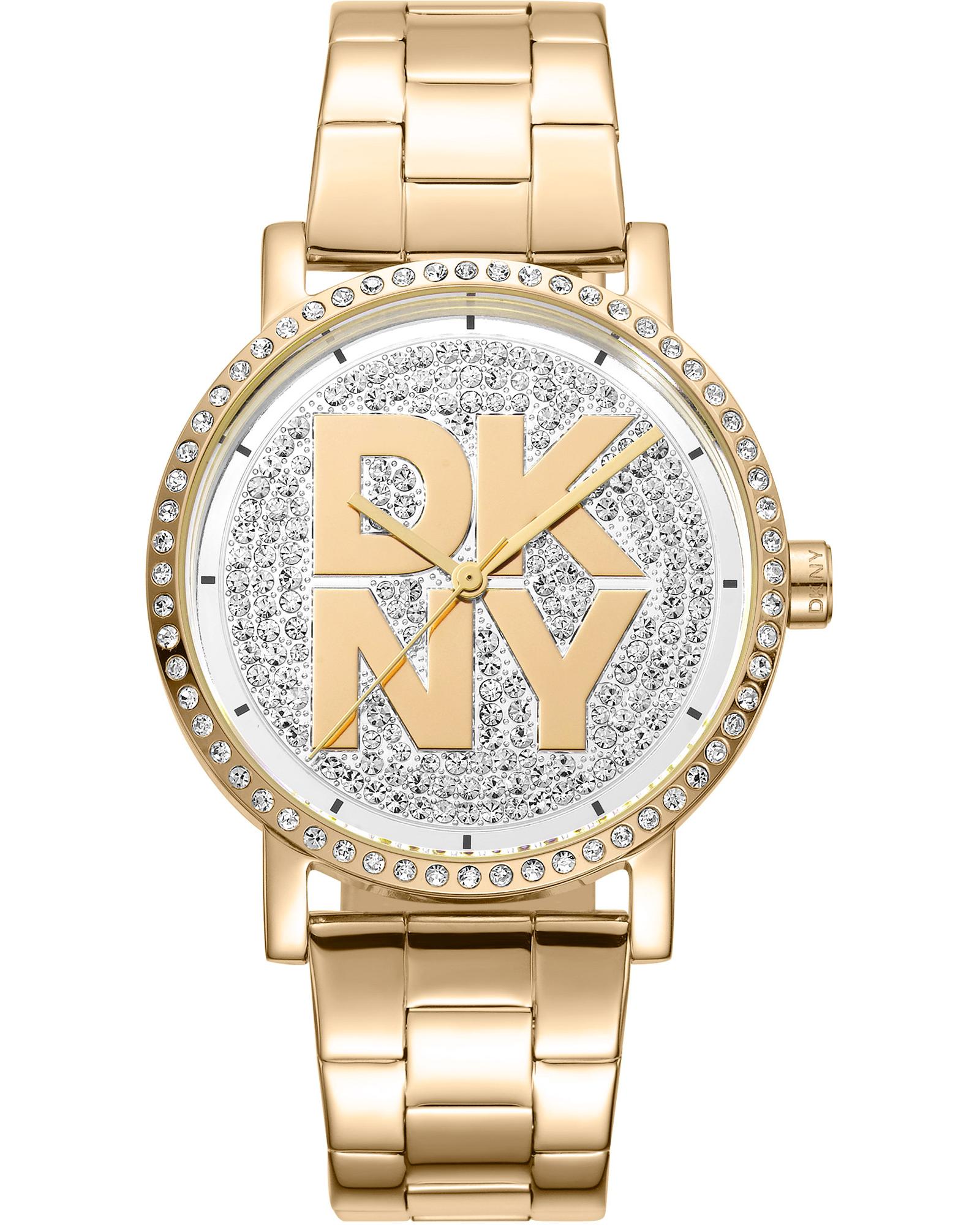DKNY Women's  Stainless Steel Quartz Analog Watch with Deployante Fastening Wo - in Size 3, BrandAlley