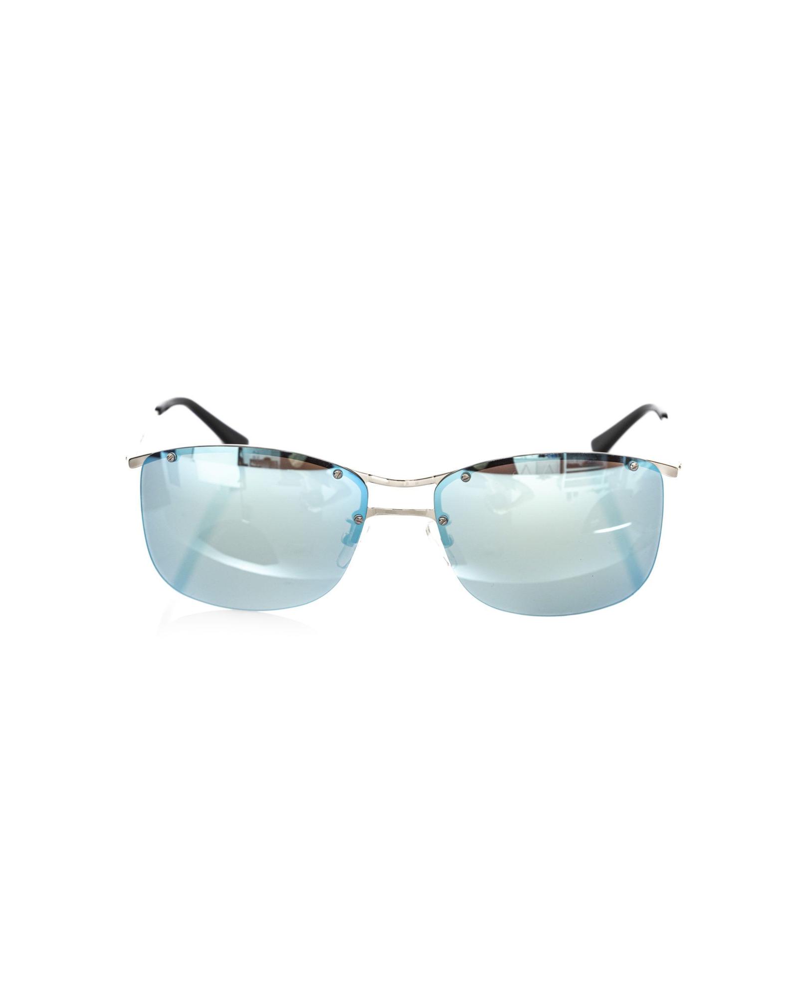 Model FR22137 Light Blue Mirrored Sunglasses- Silver Model FR22137 Light Blue Mirrored Sunglasses- Silver