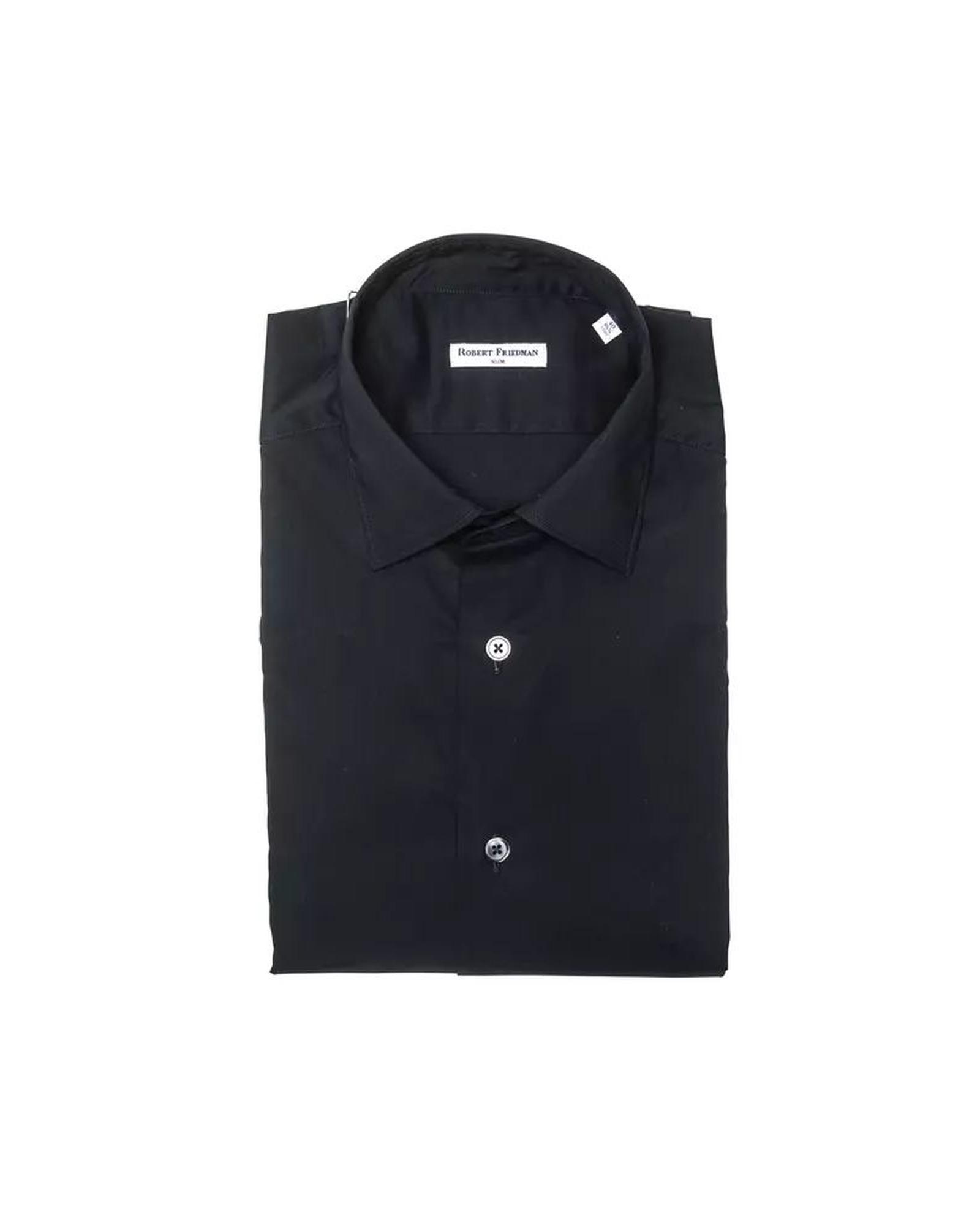 Classic Dress Shirt Solid Black