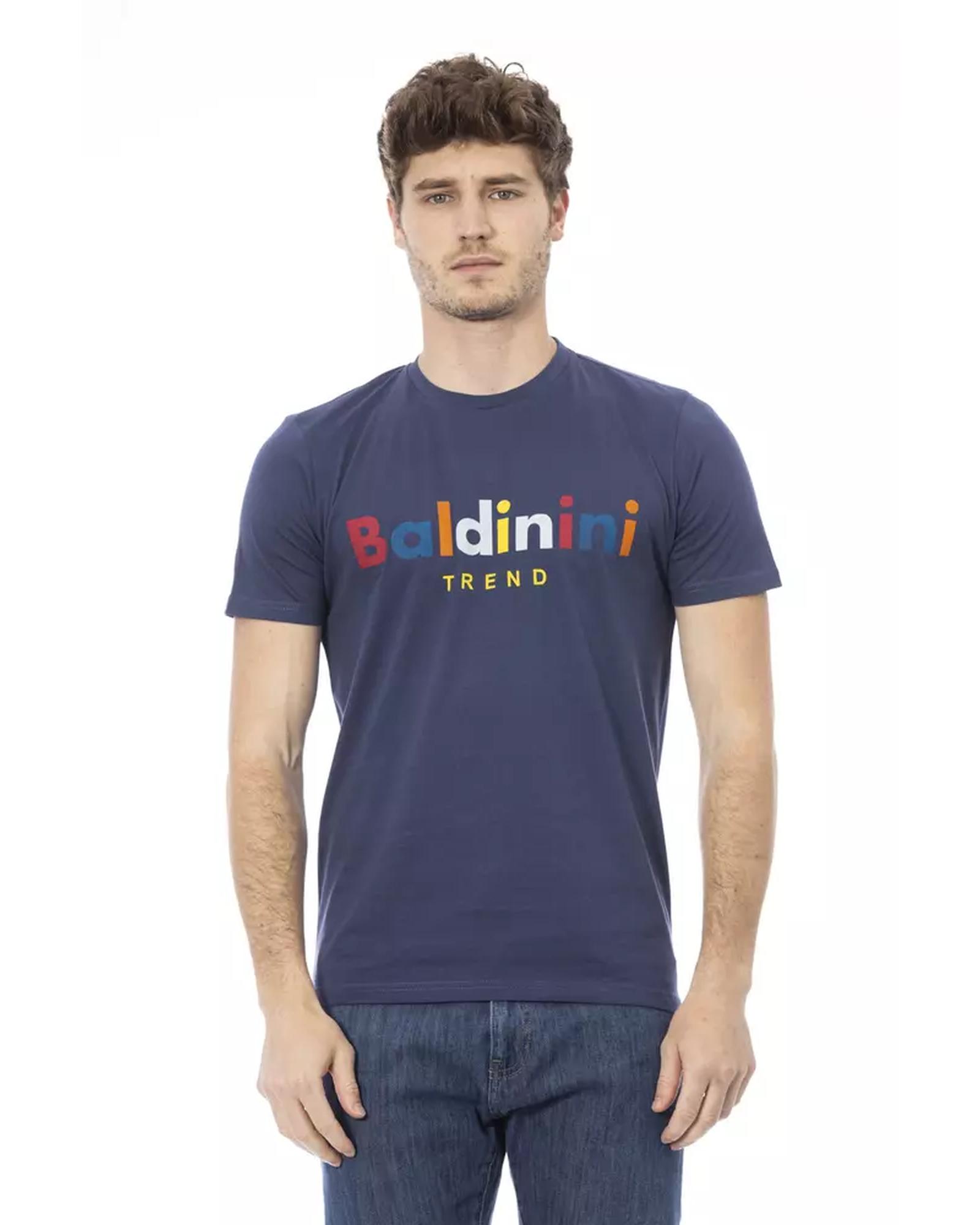 Logo Tee Short Sleeve Crew Neck - Blue T-Shirts