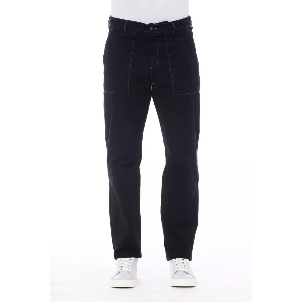 Casual Pants with Relaxed Fit - Blue Jeans