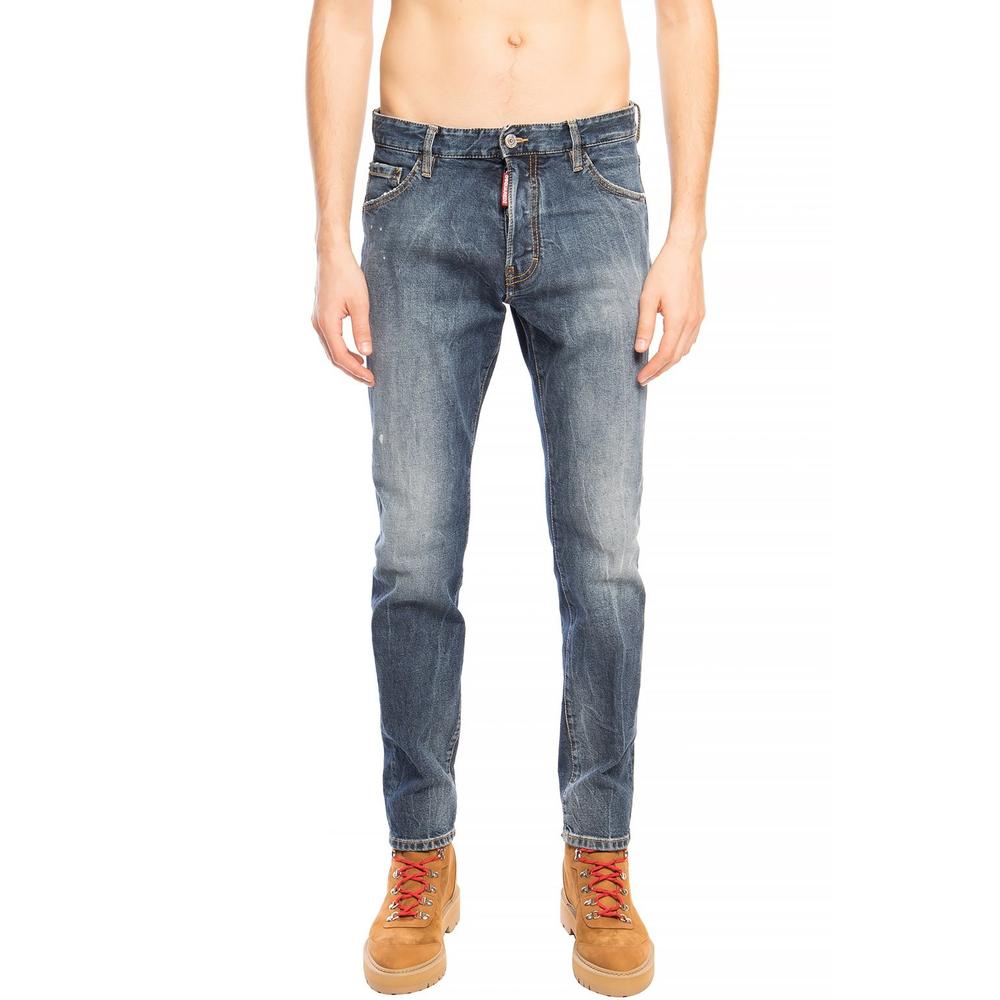 Skater Cool Guy Distressed Jeans - Blue Jeans