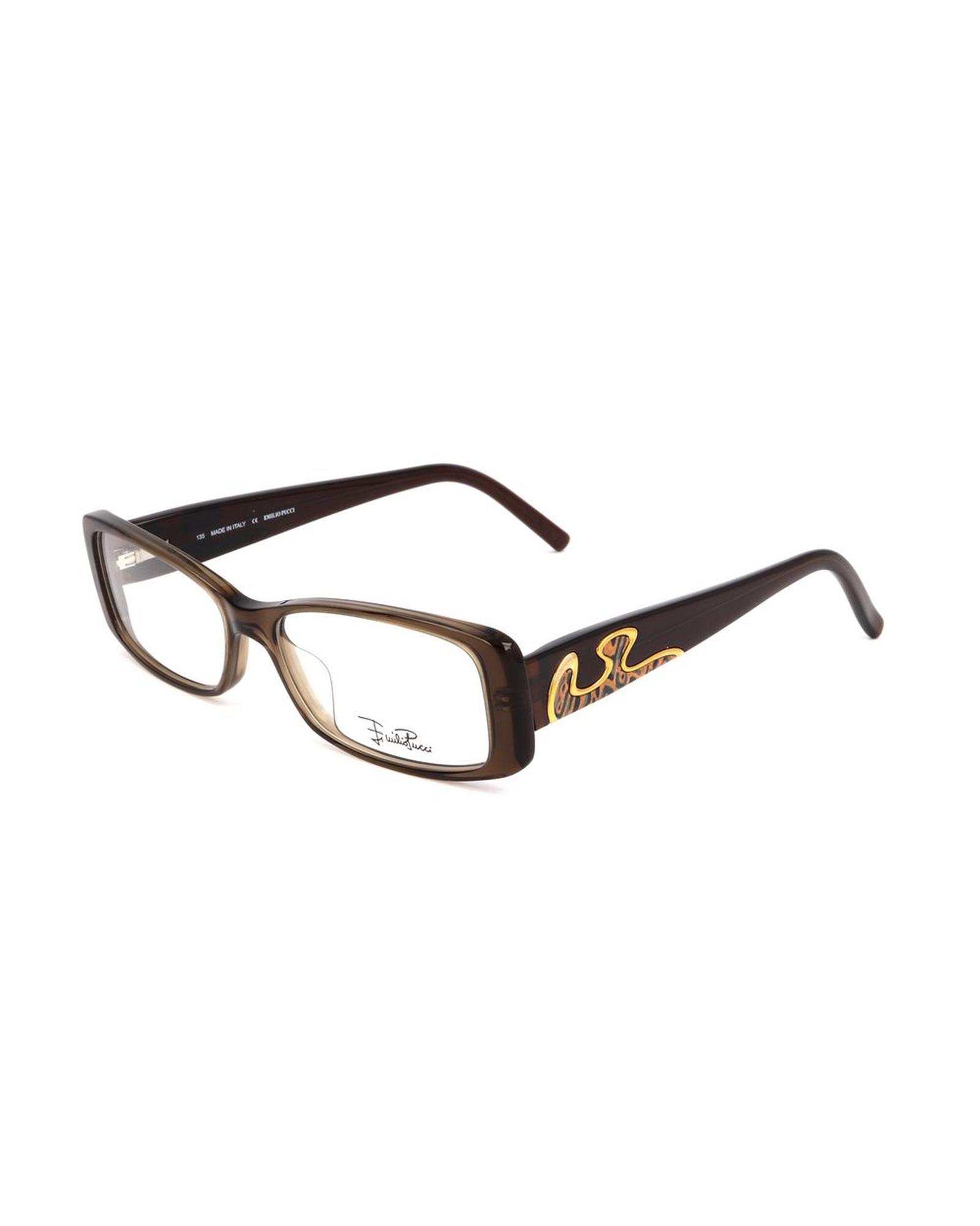 EP2648 Eyeglasses Rectangle Frames Leopard Print Wo - Bicolor - Emilio Pucci - Modalova