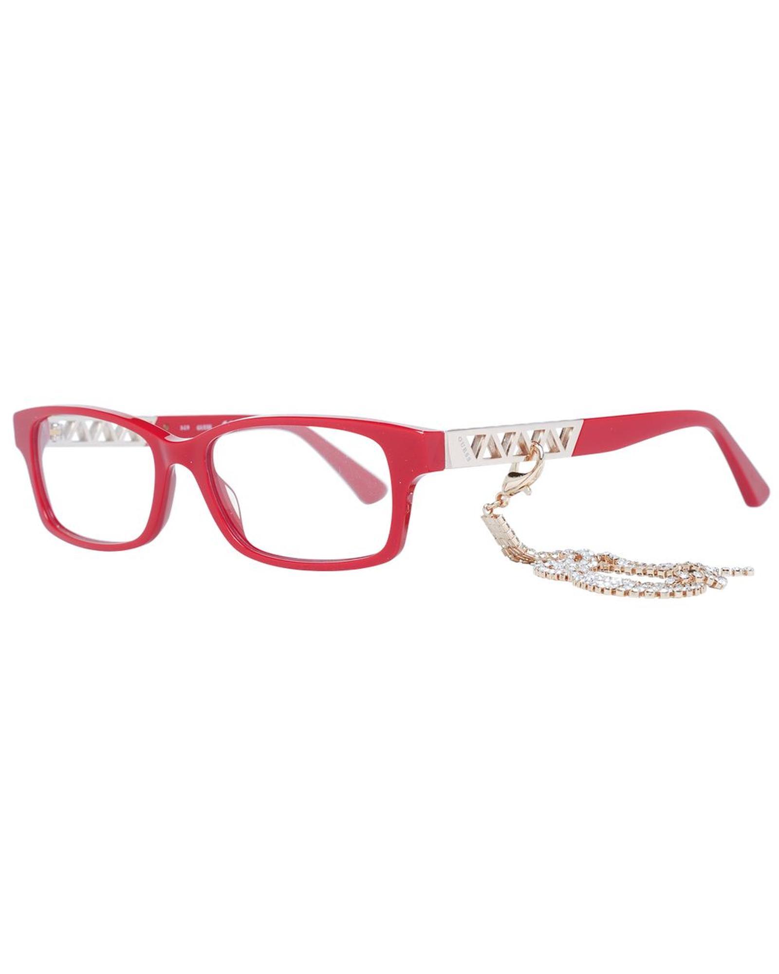 GU 1047064 Rhinestone Chain Eyeglasses - Red Frames GU 1047064 Rhinestone Chain Eyeglasses - Red Frames