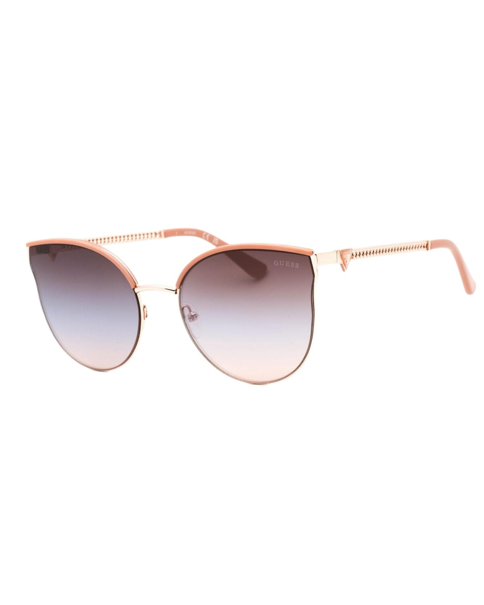 Guess Gradient Lens Metal Frame Sunglasses Unisex - Yellow