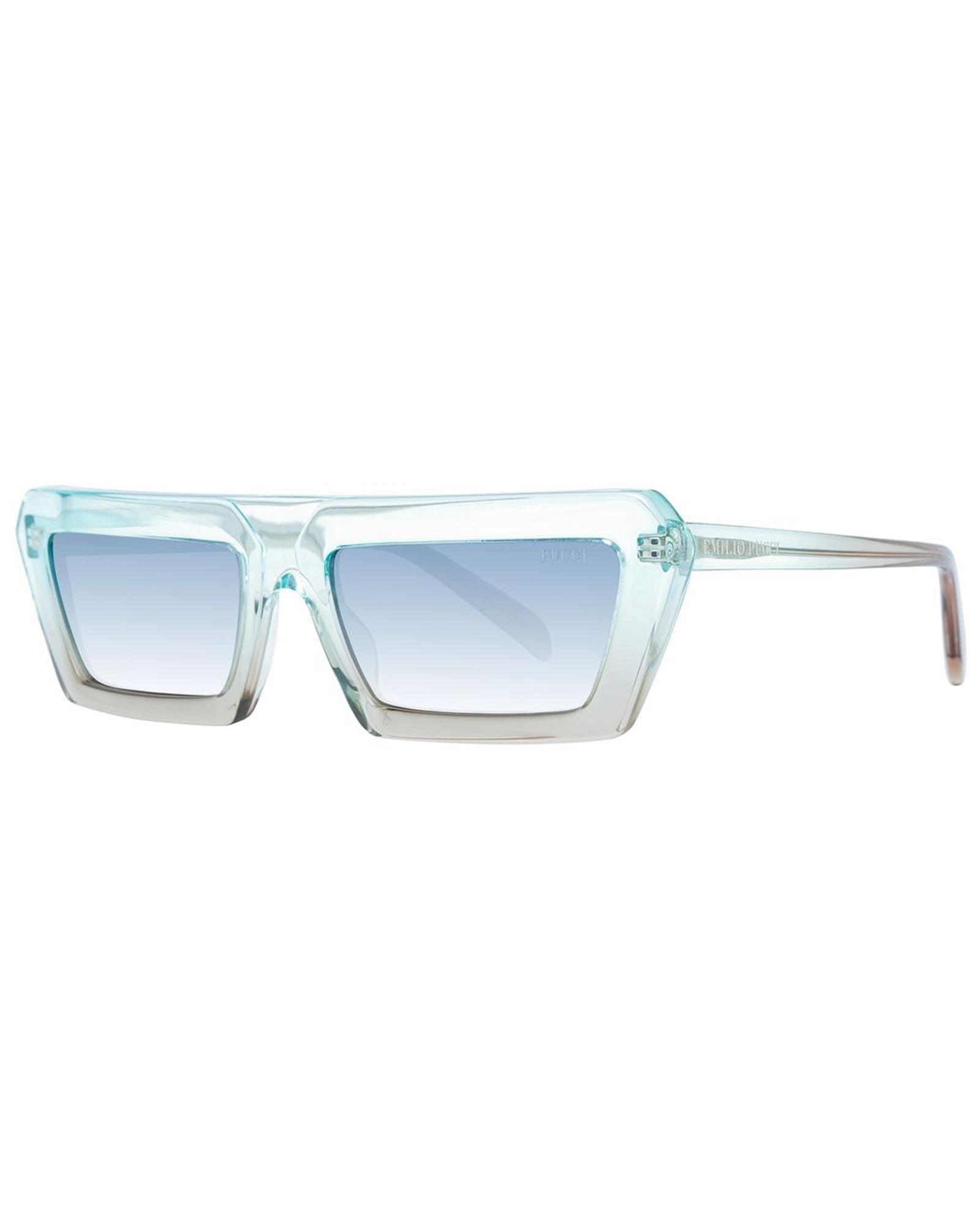 Geometric Sunglasses Gradient Lenses Wo - Turquoise - Emilio Pucci - Modalova