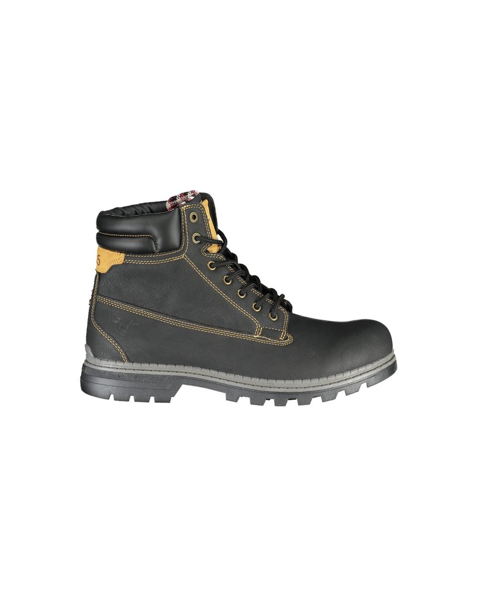 Black Leather Boots LaceUp Style