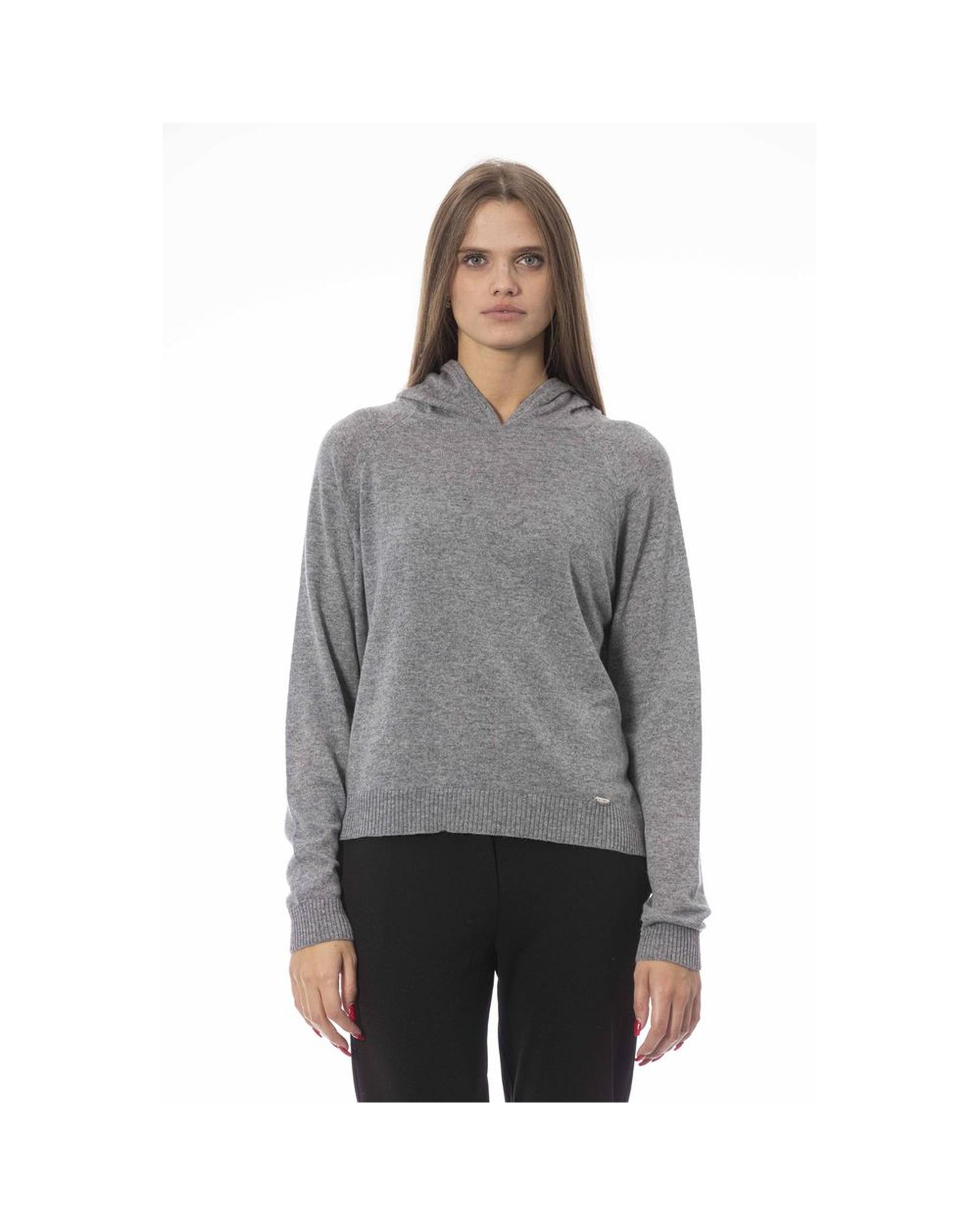Cashmere Hoodie BA23847 Wo - Gray Sweaters