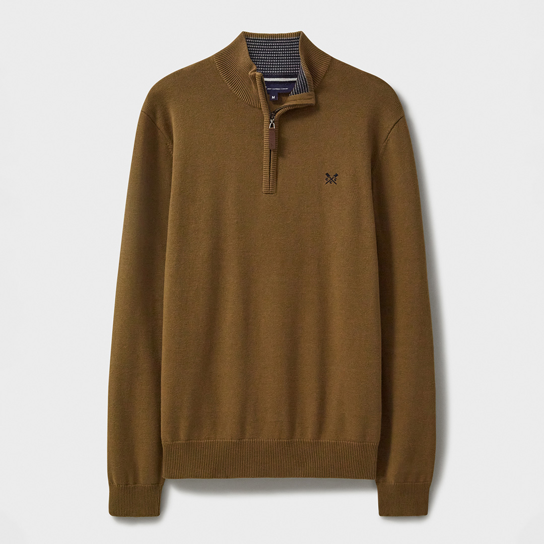 Purple Classic 1/2 Zip Cotton Jumper