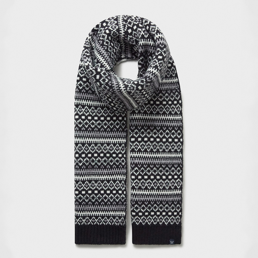 Black Fairisle Scarf