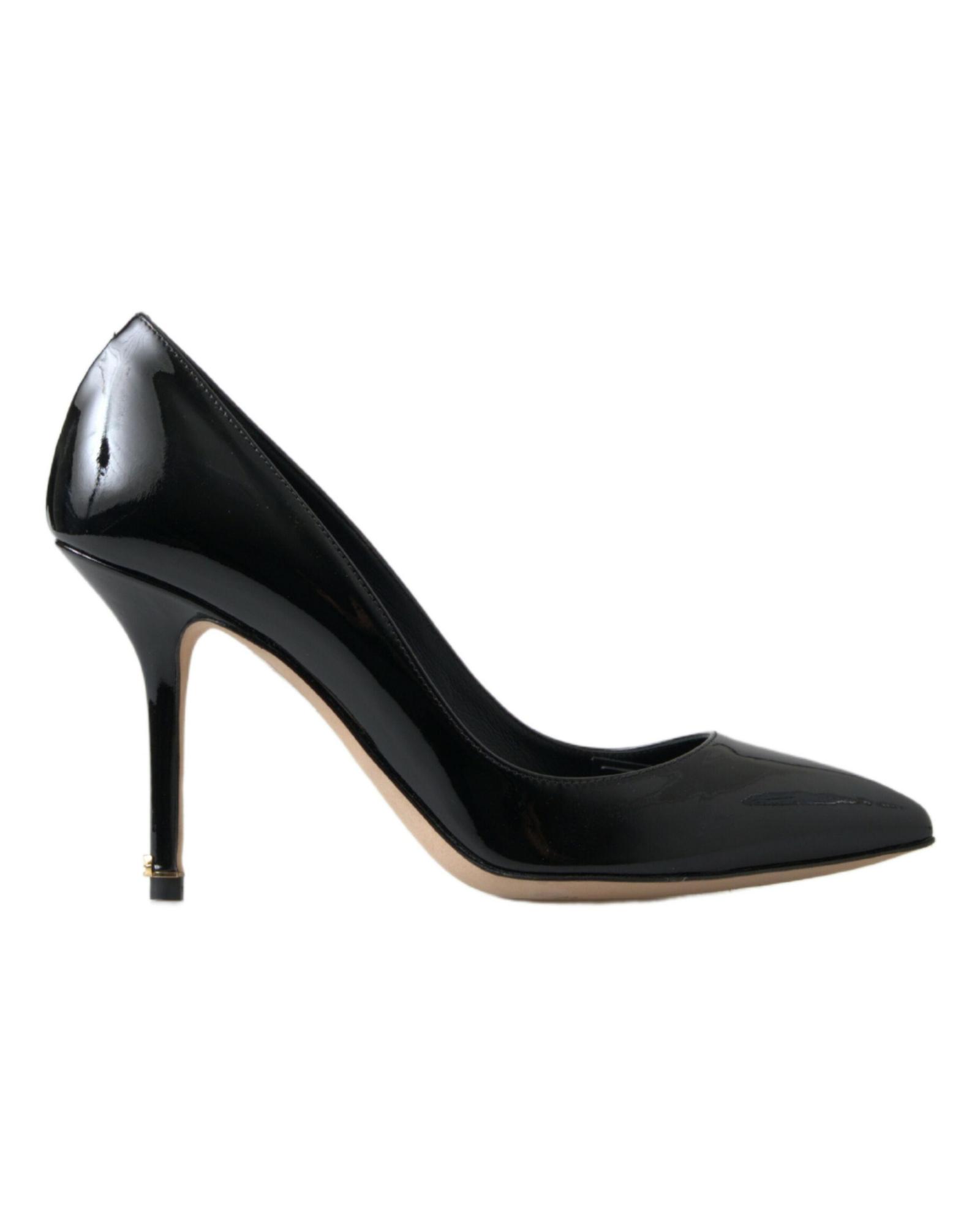 Classic Pumps Patent Leather Heels Wo - Black