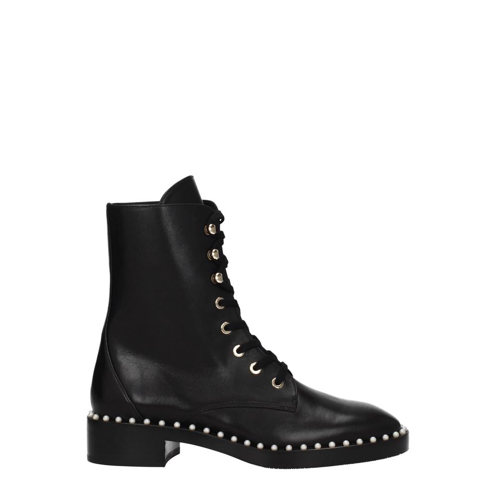 Leather Ankle Boots with Aged Vintage Beaded Effect Wo - Size 4 - Stuart Weitzman - Modalova