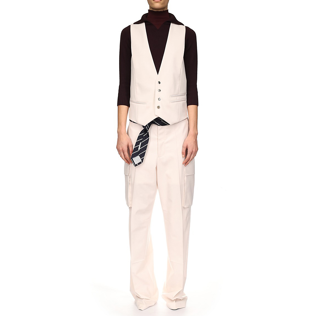 Beige Tailored Waistcoat