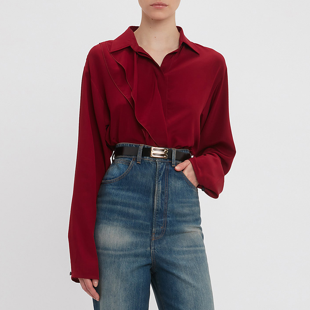 Blue Vintage Wash Wide Leg Kick Jean
