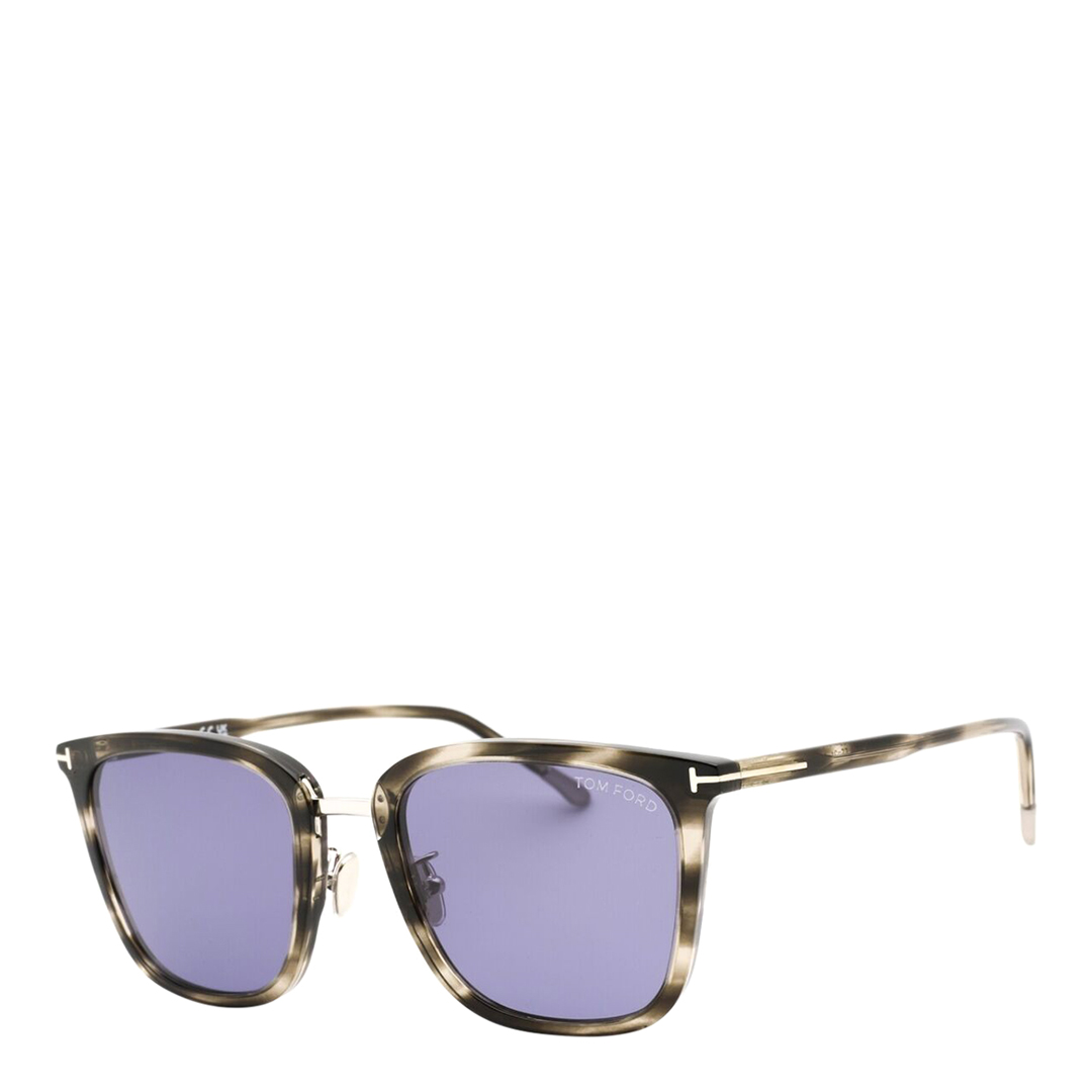 Men’s Brown Tortoise Shell & Purple Lens Tom Ford Sunglasses 55mm Men’s Brown Tortoise Shell & Purple Lens Tom Ford Sunglasses 55mm