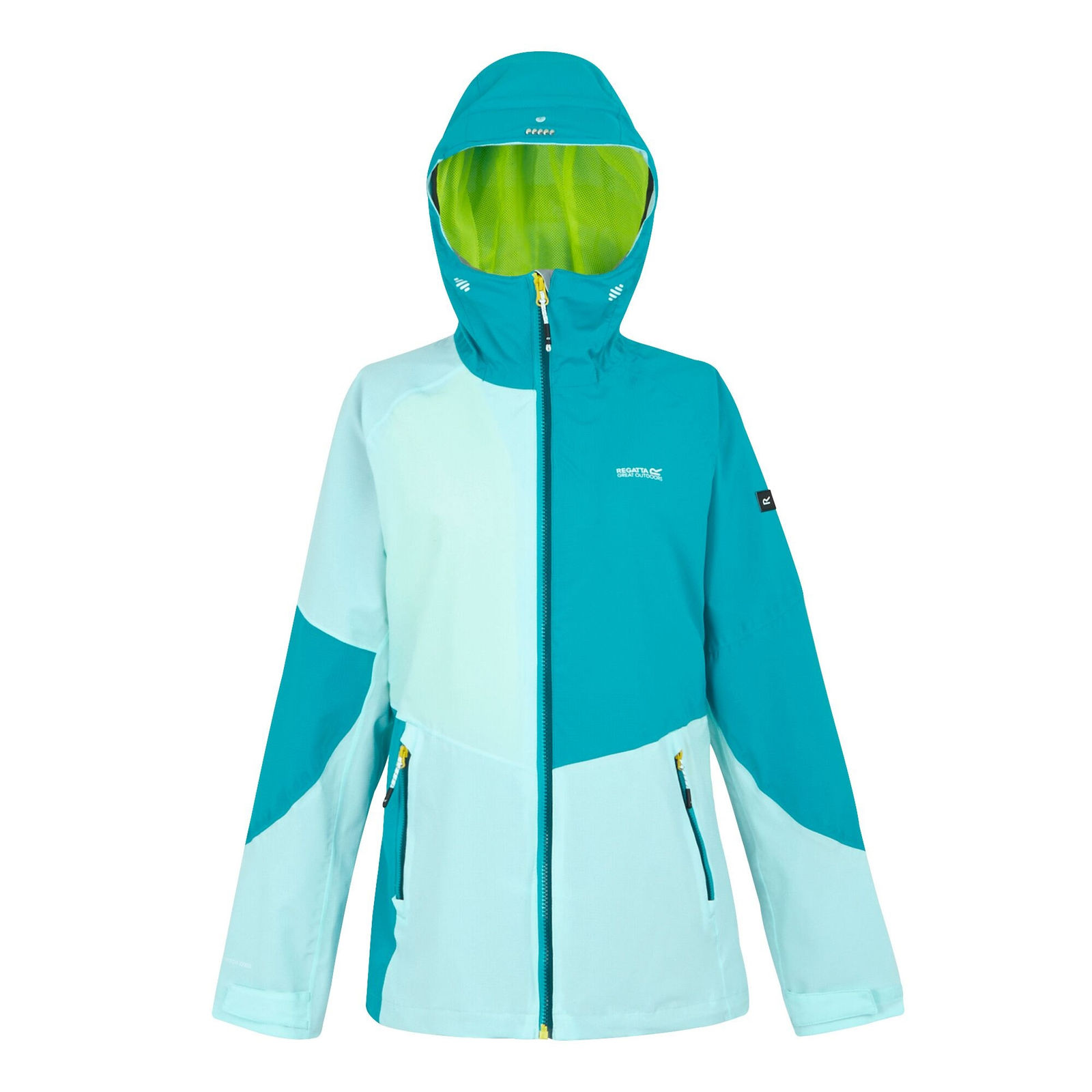 Regatta Women's  Waterproof Jacket Raddick II Mixed Bleached Aqua/Tahoe Blue in Size 16, BrandAlley