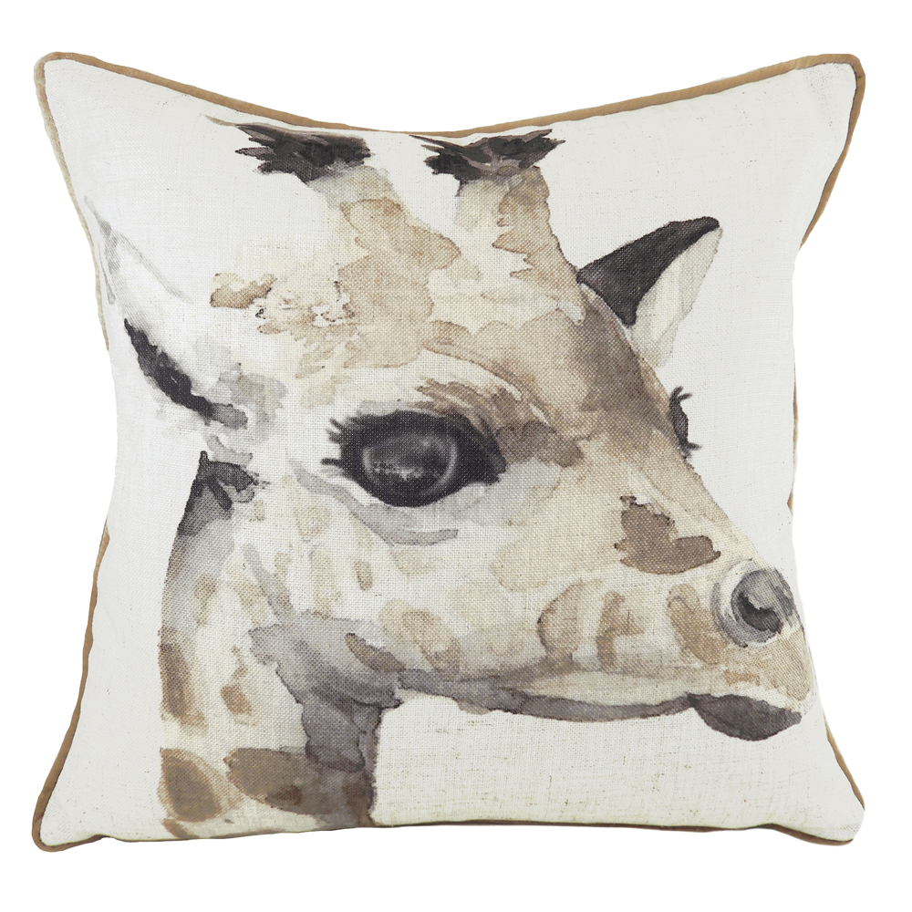 Evans Lichfield    White Safari Giraffe Giraffe 43 X 43Cm Cushion in Size 43, BrandAlley