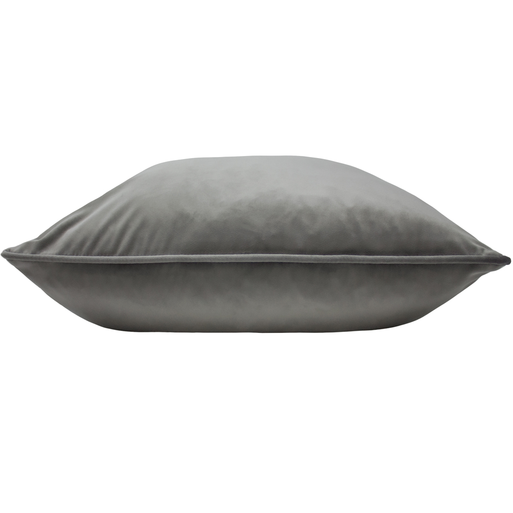 Evans Lichfield    Silver Opulence Soft Velvet 55 X 55Cm Feather Cushion Steel in Size 55cm, BrandAlley