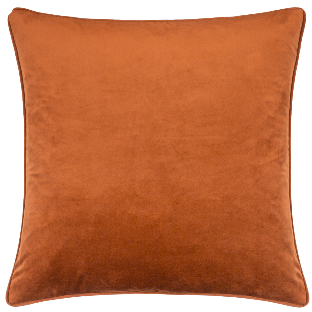 Evans Lichfield    Orange Opulence Soft Velvet 55 X 55Cm Feather Cushion Ginger in Size 55cm, BrandAlley