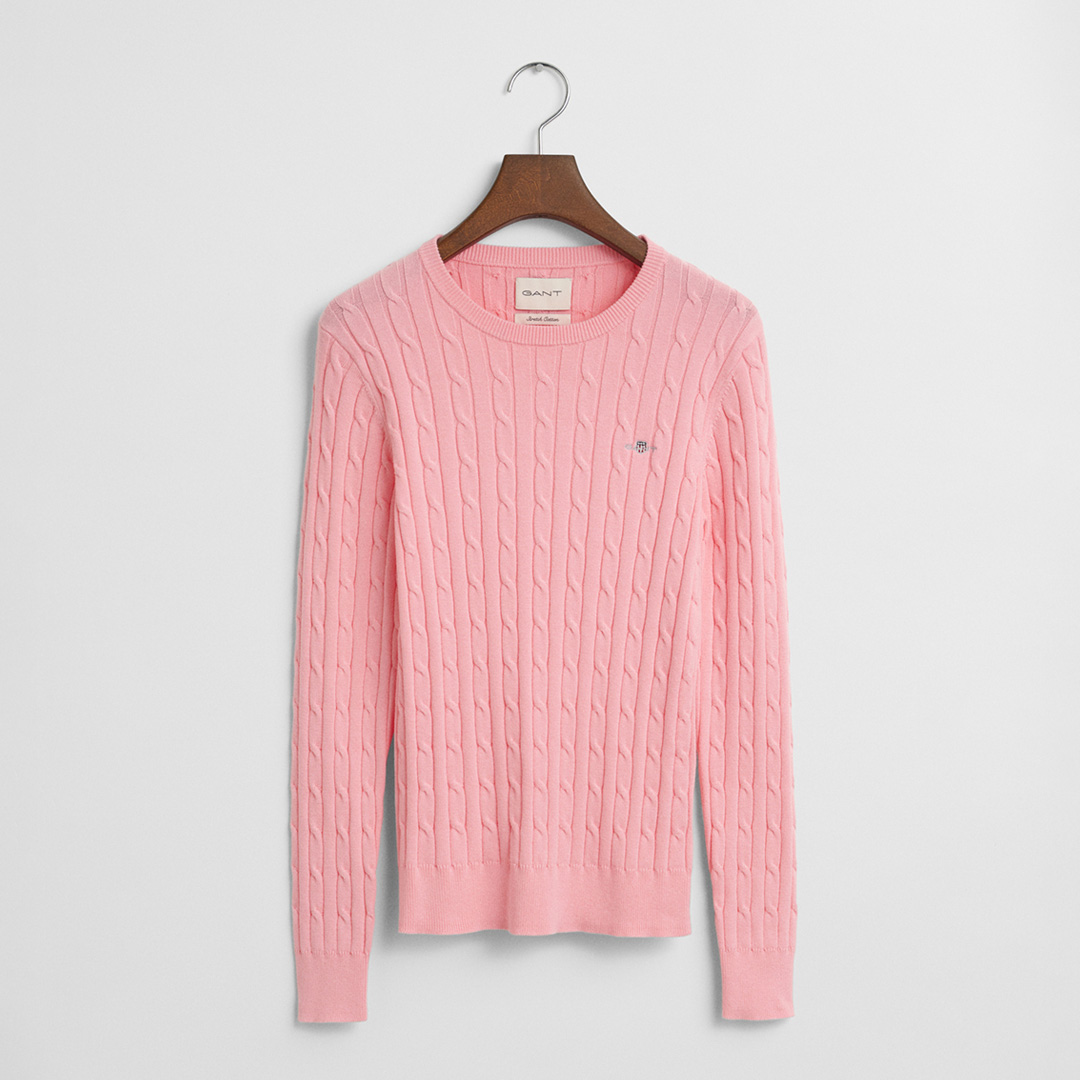 Pink Cable Knit Cardigan