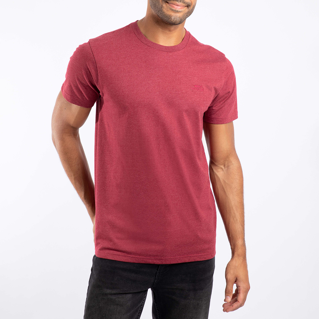 Red Hooked Branded Cotton Blend T-Shirt