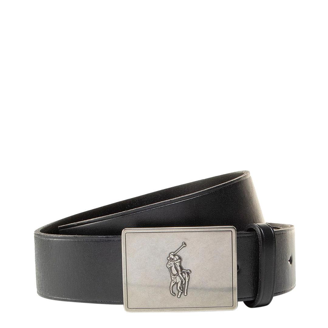 Black Plaque Buckle Leather Belt Black Plaque Buckle Leather Belt