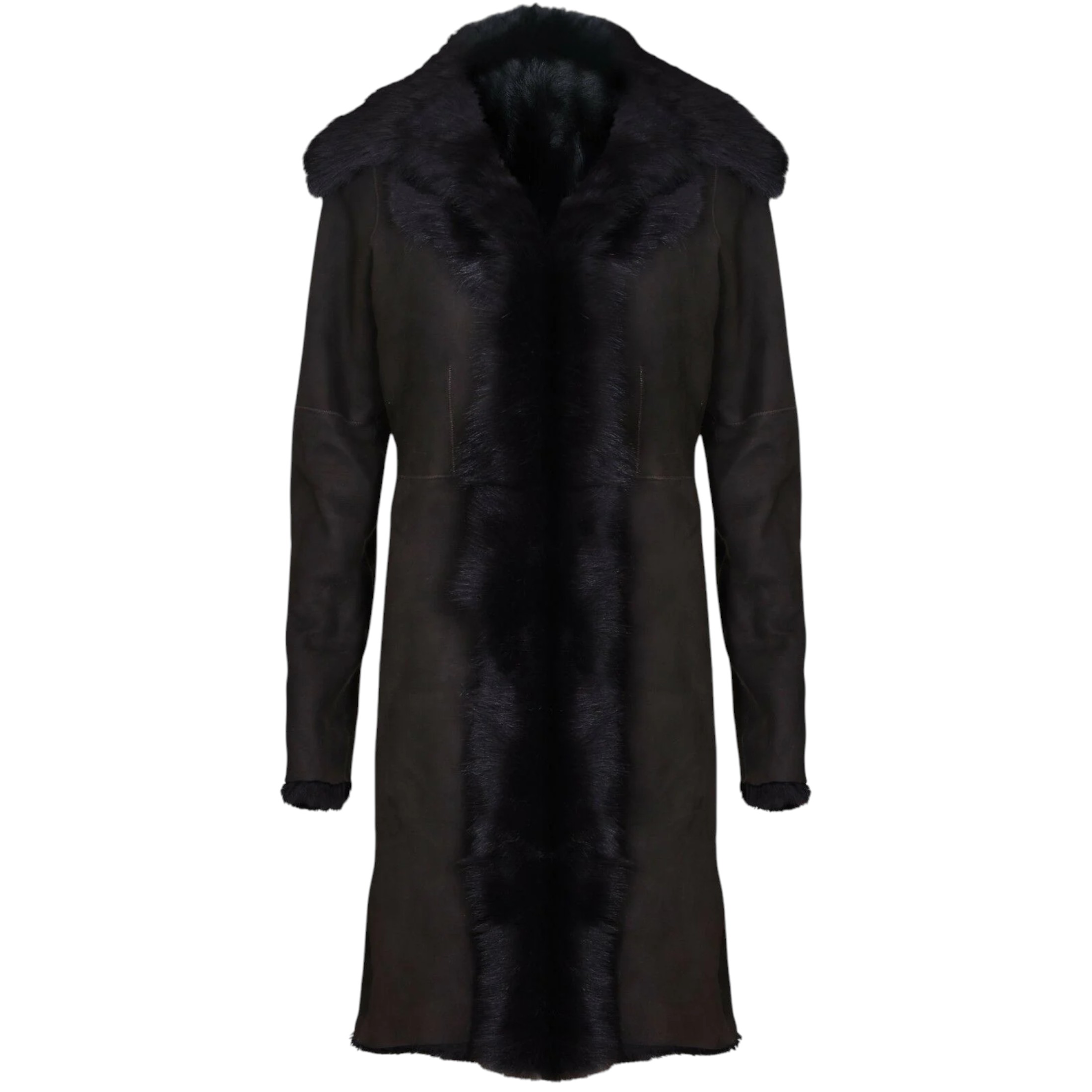 Infinity Leather Women's   Brown Suede Toscana Sheepskin Trench Coat-Rochester in Size 3XL, BrandAlley